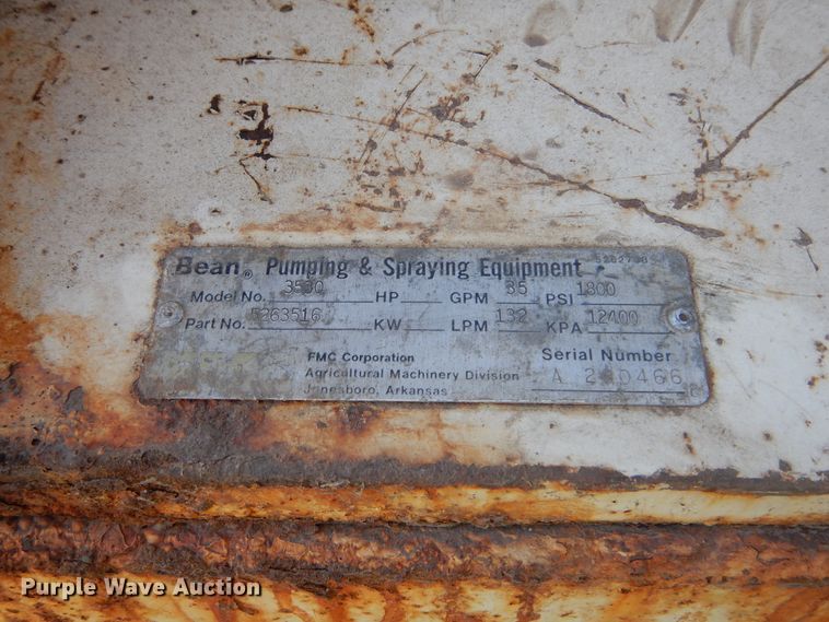 image for item KV9221 FMC Bean 3530  sewer jetter trailer