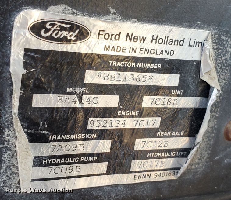 image for item KY9152 1987 Ford 6610  tractor