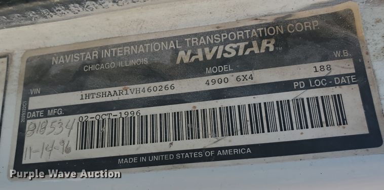 image for item KY9160 1997 International 4900  dump truck