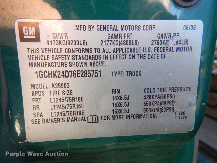 image for item DI6114 2006 Chevrolet Silverado 2500HD  pickup truck