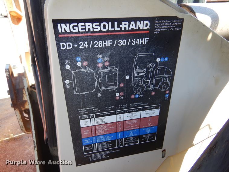 image for item DI6115 2000 Ingersoll Rand DD-24  double drum vibratory roller