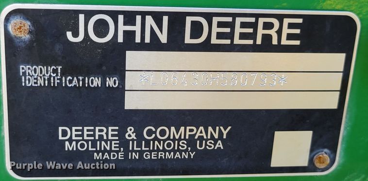 image for item DI6121 2008 John Deere 6430  MFWD tractor