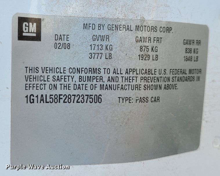 image for item DI6124 2008 Chevrolet Cobalt