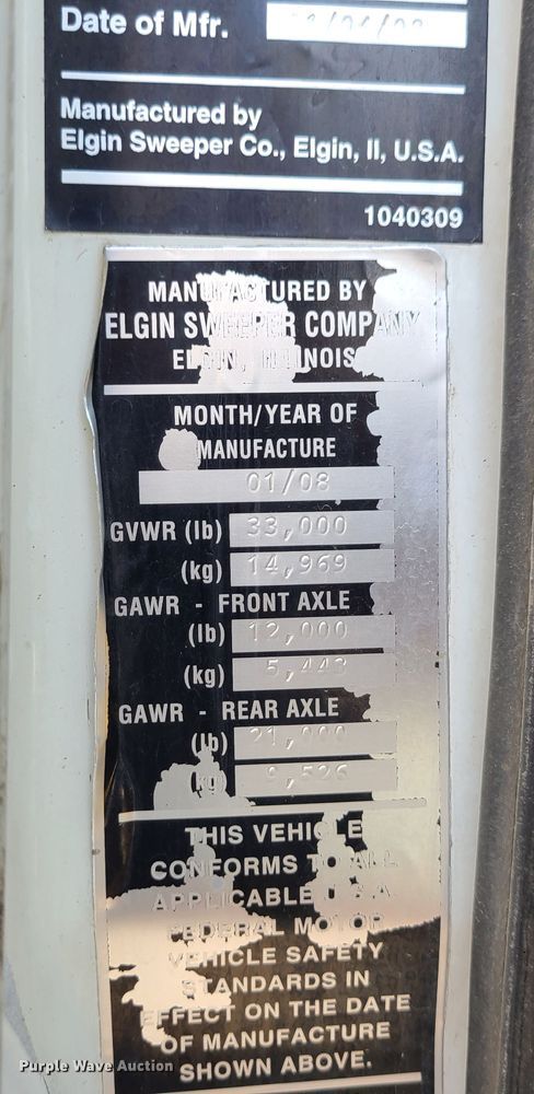 image for item DI6152 2007 Sterling SC8000  street sweeper truck