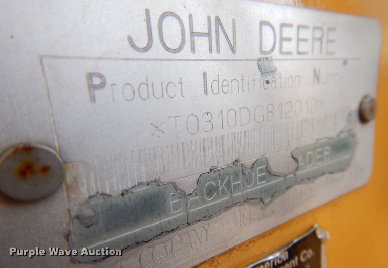 image for item DI6171 1995 John Deere 310D  backhoe