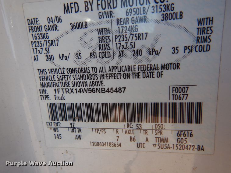 image for item DM5045 2006 Ford F150  SuperCab pickup truck