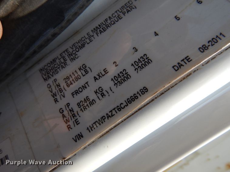 image for item DM5048 2012 International WorkStar 7500  dump truck