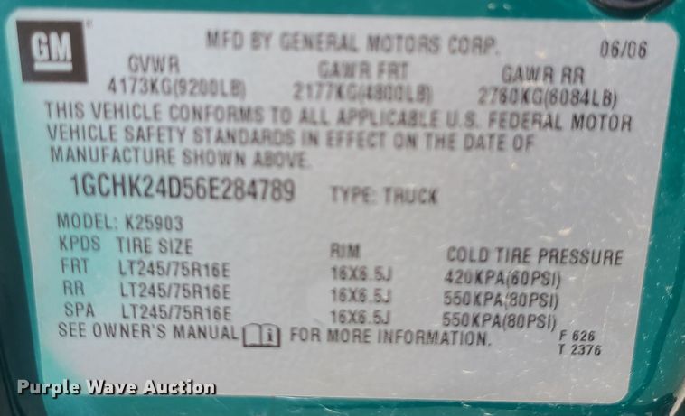 image for item DM5056 2006 Chevrolet Silverado 2500HD  pickup truck