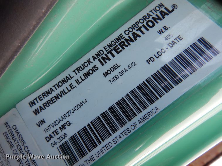 image for item DM5060 2007 International WorkStar 7400  dump truck