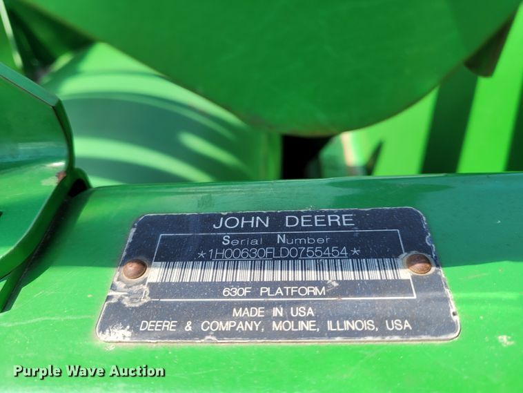 image for item BY9444 2013 John Deere 630F  HydraFlex flex head