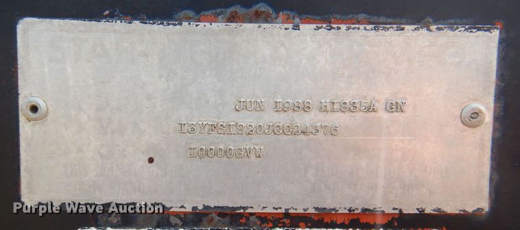 image for item DK8208 1988 Starlite  equipment trailer