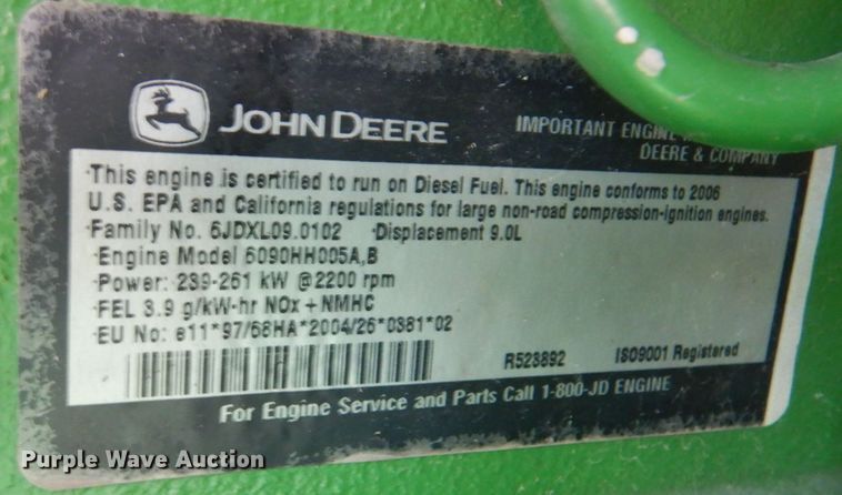 image for item DM1413 2006 John Deere 9760 STS  RWA combine