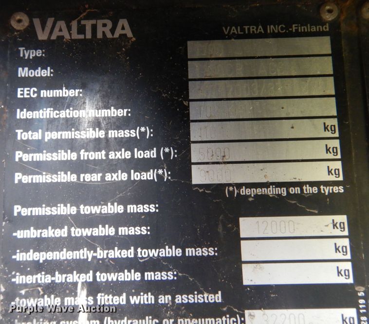 image for item DM6423 Valtra T190  MFWD bi-directional tractor