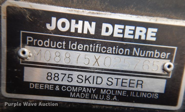 image for item IN9911 1996 John Deere 8875  skid steer loader