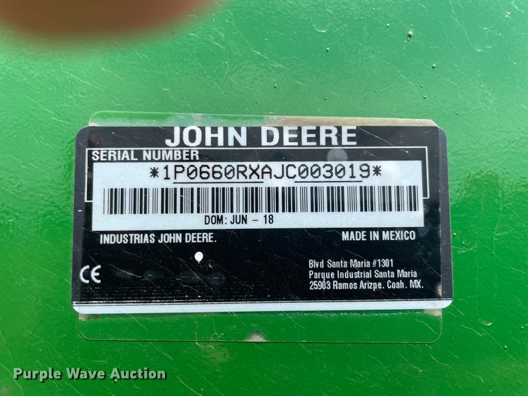 image for item KK9434 John Deere 660R  loader