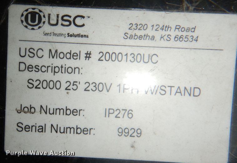 image for item KW9781 USC  2000 series seed treater
