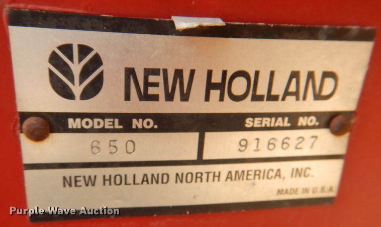 image for item KW9822 1995 New Holland 650 Fastnet  round baler