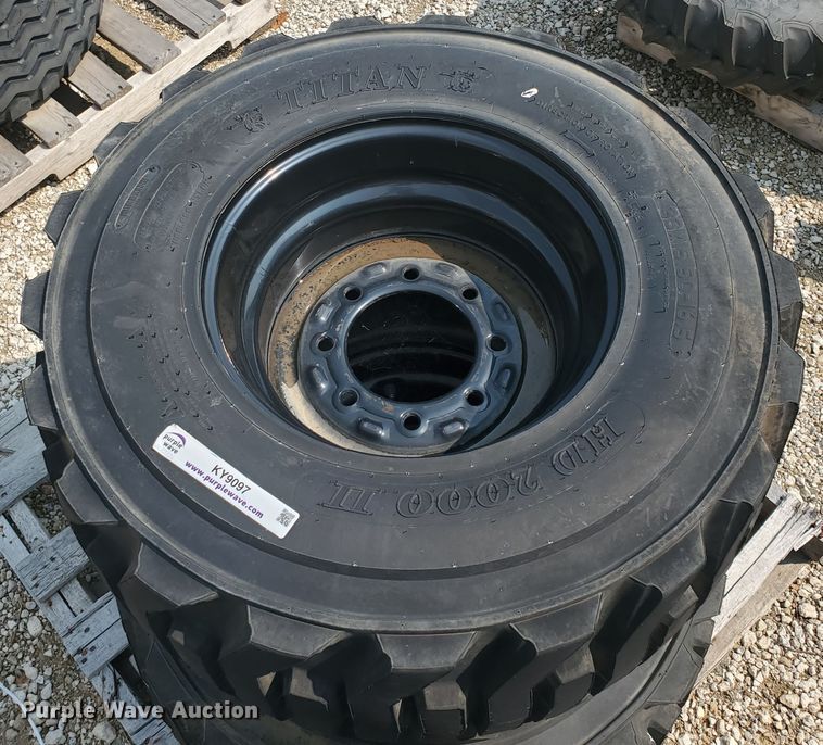 image for item KY9097 (2) 33x15.50-16.5 tires and wheels
