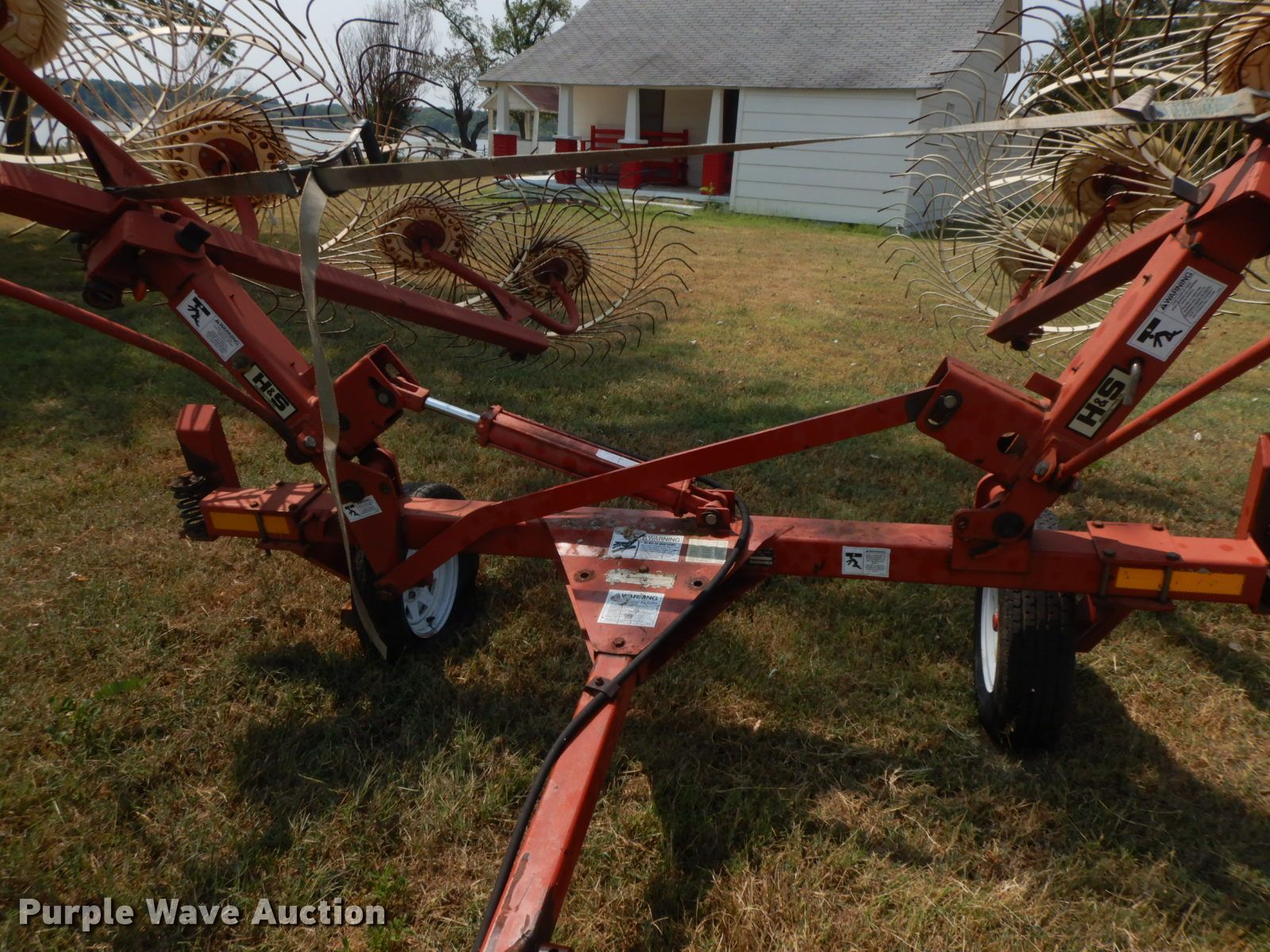 H&S V12 hay rake in Claremore, OK Item HP9669 sold Purple Wave