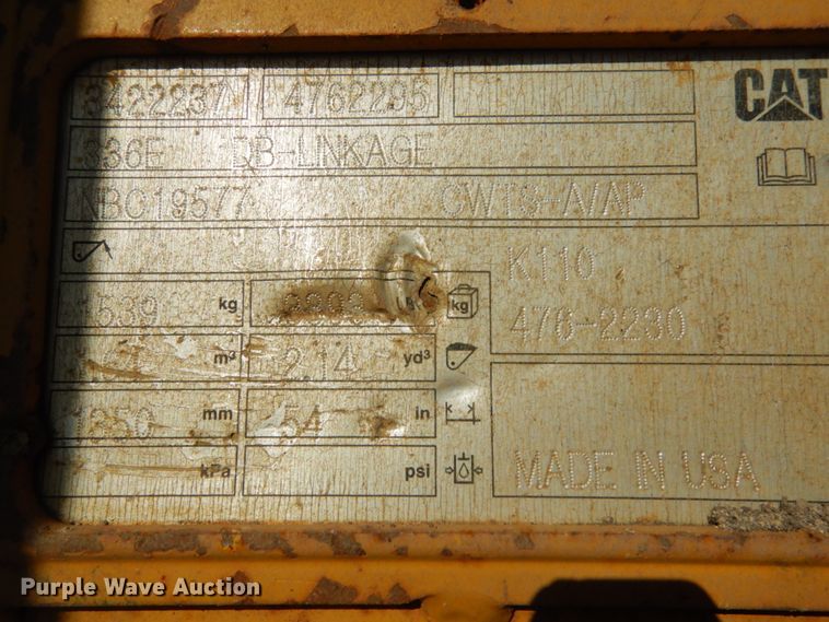 image for item DI1094 2014 Caterpillar 336FL  excavator