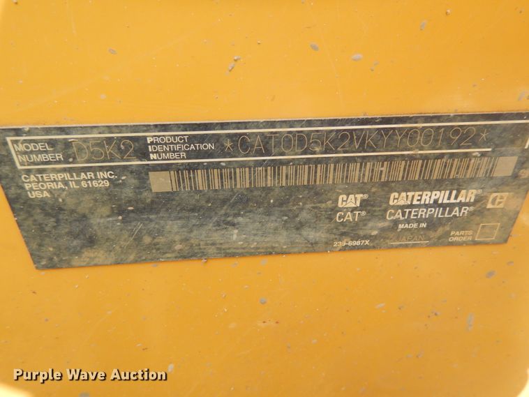 image for item DI1098 2012 Caterpillar D5K2 LGP  dozer