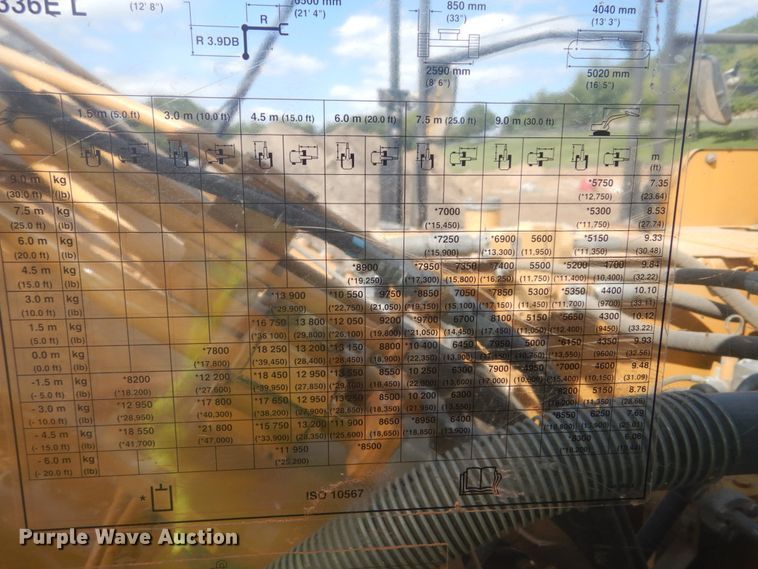 image for item DI1101 2012 Caterpillar 336E  excavator