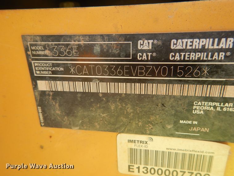 image for item DI1101 2012 Caterpillar 336E  excavator