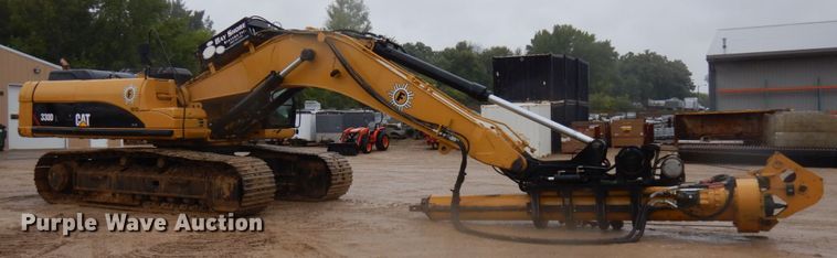 image for item DI1111 2007 Caterpillar 330DL  excavator with Bay Shore Systems LoDril drilling rig