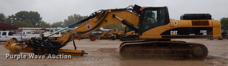 image for item DI1111 2007 Caterpillar 330DL  excavator with Bay Shore Systems LoDril drilling rig