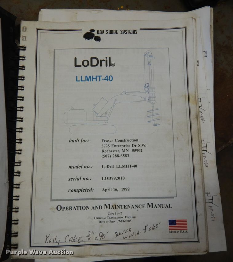 image for item DI1111 2007 Caterpillar 330DL  excavator with Bay Shore Systems LoDril drilling rig