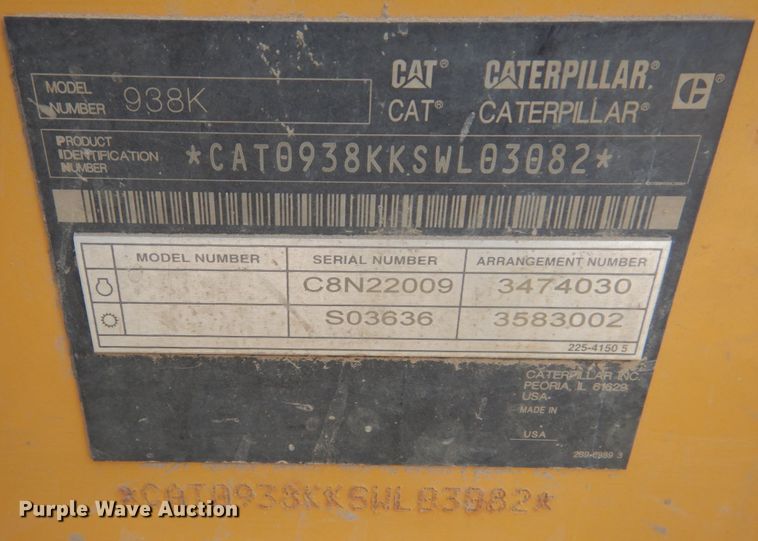 image for item DI1115 2014 Caterpillar 938K  wheel loader