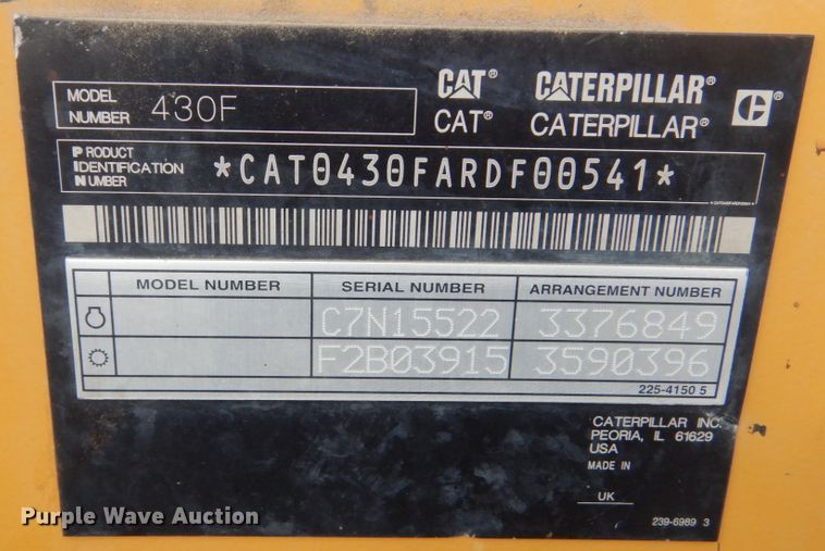 image for item DI1135 2014 Caterpillar 430F  backhoe