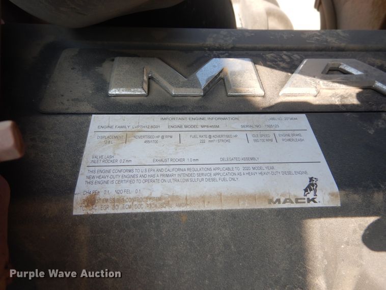 image for item DI1137 2021 Mack Granite  dump truck