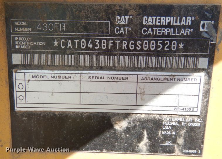 image for item DJ6079 2014 Caterpillar 430F IT  backhoe