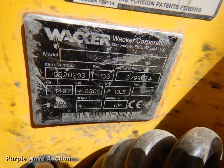 image for item DJ6083 2008 Wacker RT82  trench compactor