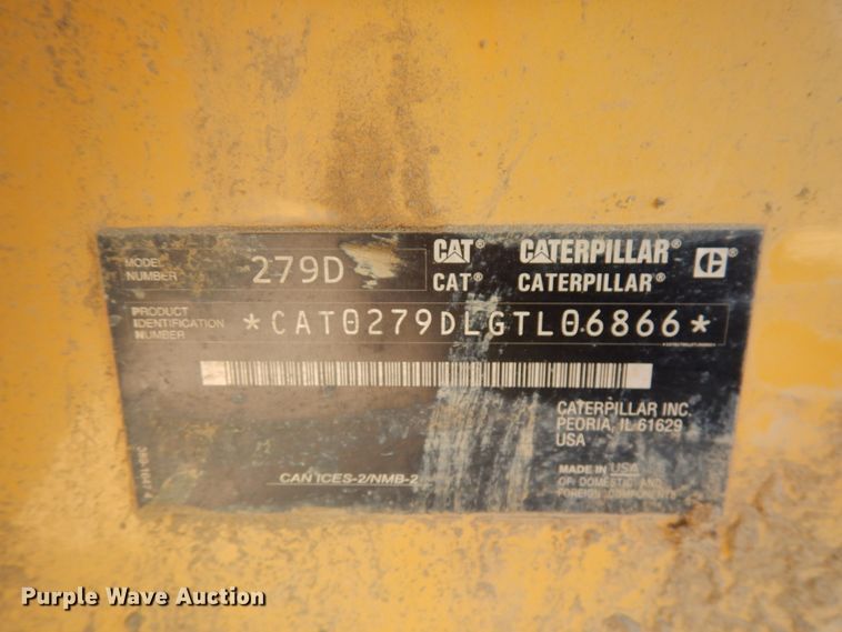 image for item DJ6084 2019 Caterpillar 279D  tracked skid steer loader