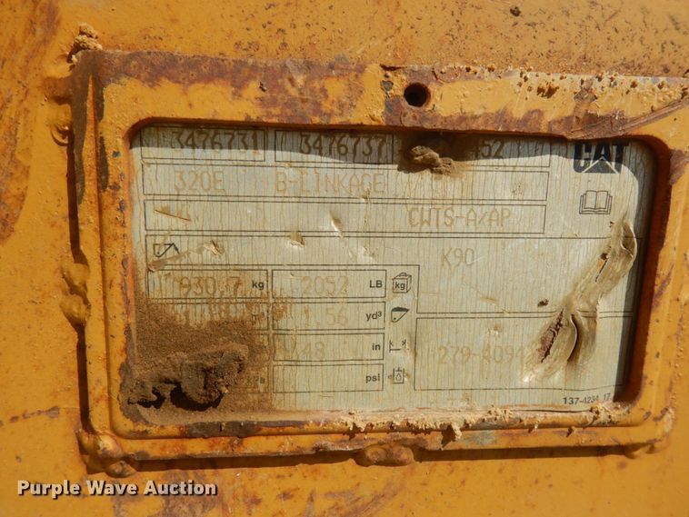 image for item DJ6086 2012 Caterpillar 320E L  excavator