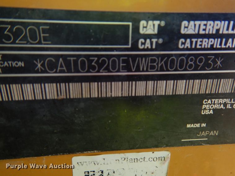 image for item DJ6086 2012 Caterpillar 320E L  excavator