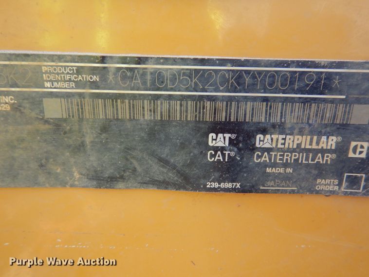 image for item DJ6087 2012 Caterpillar D5K2 LGP  dozer