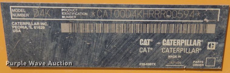 image for item DJ6090 2012 Caterpillar D4K LGP  dozer