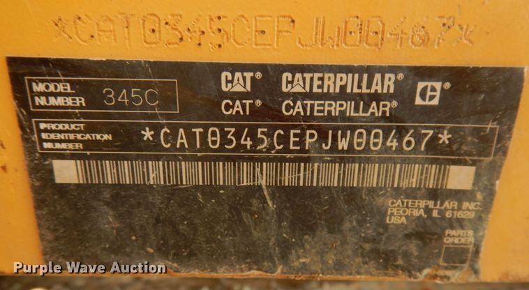 image for item DJ6098 2005 Caterpillar 345C L  excavator