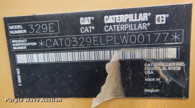 image for item DK3241 2012 Caterpillar 329E L  excavator