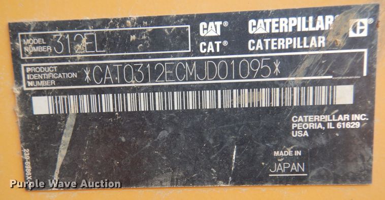 image for item DL1751 2014 Caterpillar 312E L  excavator