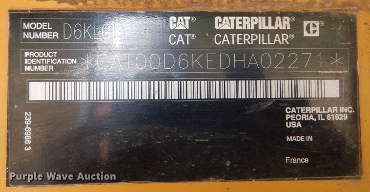 image for item DL1756 2012 Caterpillar D6K LGP  dozer