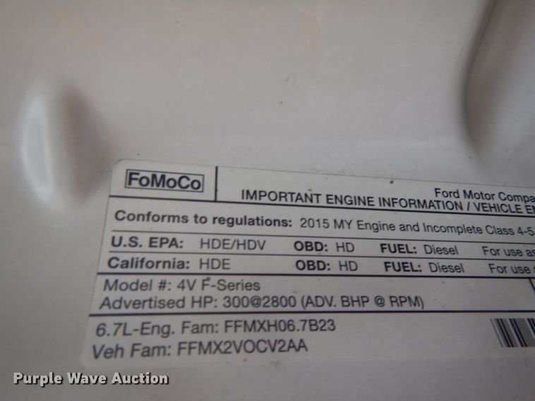 image for item KK9029 2015 Ford F550 Super Duty XL  utility/service truck