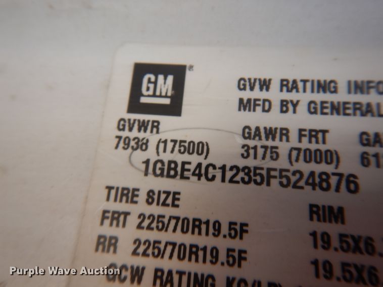 image for item DM5268 2005 Chevrolet C4500  flatbed truck