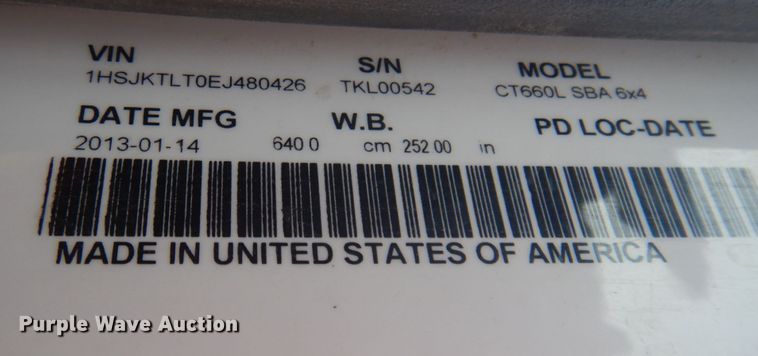 image for item DM5280 2014 Caterpillar CT660  semi truck