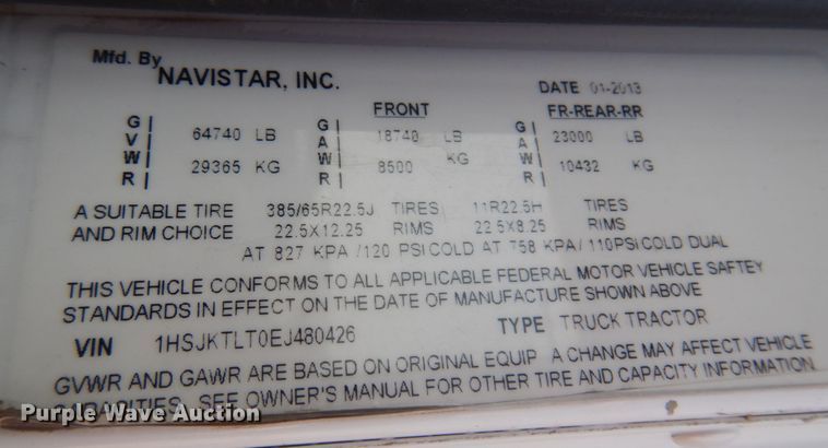 image for item DM5280 2014 Caterpillar CT660  semi truck