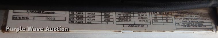 image for item IN9528 2013 Peterbilt 388  semi truck