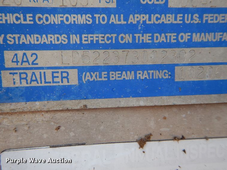 image for item KU9392 2007 Eby  livestock trailer